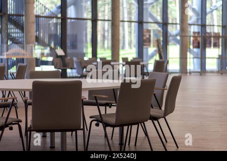 chairs and a table in the conference room Stock Photo