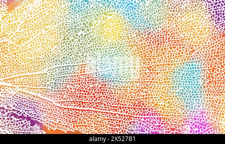 Skeleton colored leaf background. Not AI. Vector illustration Stock Vector