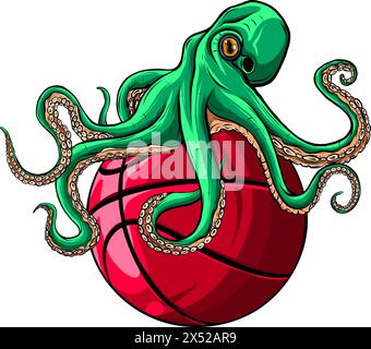 vector illustration of basket ball. digital hand draw Stock Vector