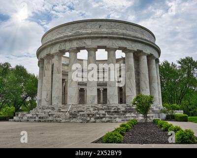 The tomb of United States President Warren G. Harding in Marion Ohio USA 2024 , It was built to resemble a Greek temple. Stock Photo