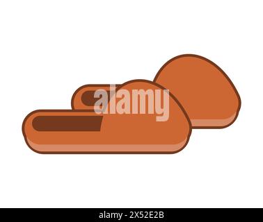 House slippers isolated. House shoes Vector illustration Stock Vector