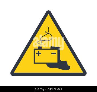Danger from loading batteries symbol Stock Vector