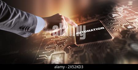 Automation technology industrial process workflow optimisation Stock Photo