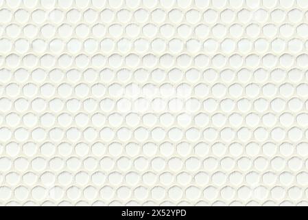 Seamless white lace with round holes fabric net texture. Grid big circle holes lace patterns. Decorative netting for decoration material surface. Stock Photo