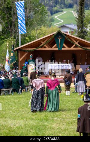 Patron saint's day, 2024, patron saint, festival, mountain marksmen, customs, tradition, church, celebration, traditional traditional costume Stock Photo