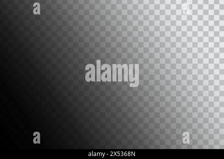 Black to transparent gradient background. Diagonal light direction. Subtle texture overlay. Vector graphic. Stock Vector