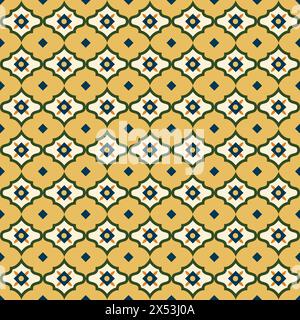 Vintage tiled pattern, Geometric Simple Design. wallpaper vector Stock Vector