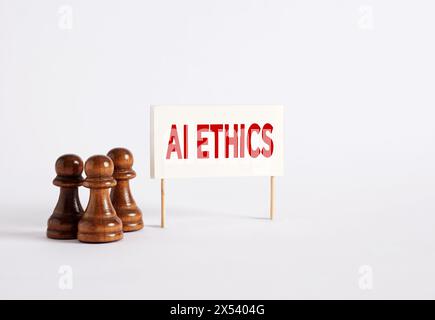 AI ethics or AI Law concept. Developing AI codes of ethics. Compliance, regulation, standard , business policy and responsibility in machine learning Stock Photo