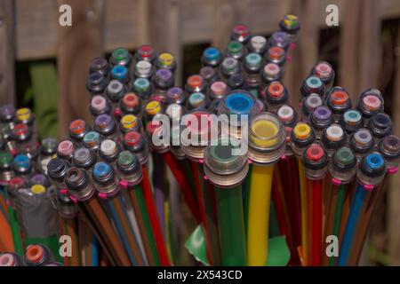 Fiber optic extension for modern and fast data transmission worldwide Stock Photo