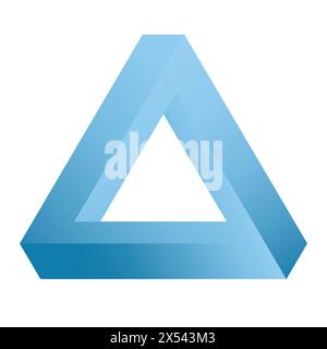 The triangle overlap on a white background. Stock Vector