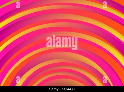 Trendy geometric red background with abstract circles shapes. Futuristic dynamic pattern design. Vector illustration Stock Vector