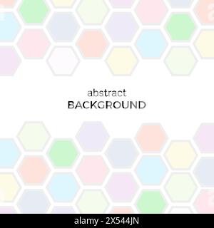 Abstract background with color hexagons elements.  Vector illustration. Stock Vector