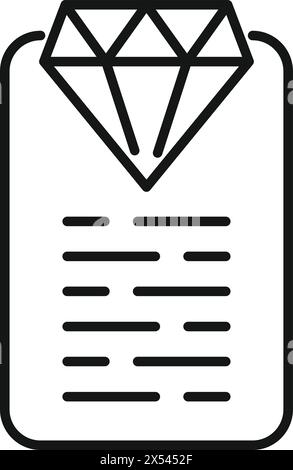 Diamond loyalty offer icon outline vector. Bonus system. Marketing service Stock Vector