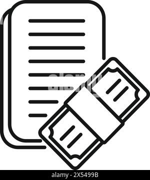 Funds credit papers icon outline vector. Collateral planning. Help apply Stock Vector