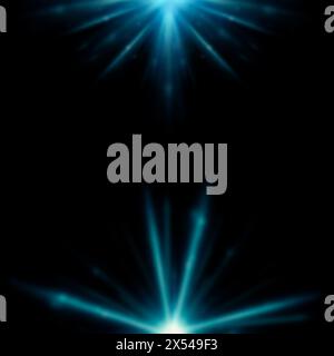 Blue Spotlight, Abstract Background with Shimmering Light Ray. Stock Photo