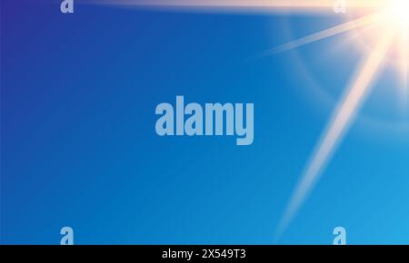 Shimmering Gold Light Ray, Blurred Sun Effect on Abstract Backdrop Stock Photo