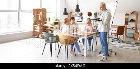 Team of graphic designers working in office Stock Photo