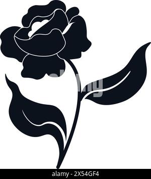 Elegant Black And White Flower Vector Stock Vector Image & Art - Alamy