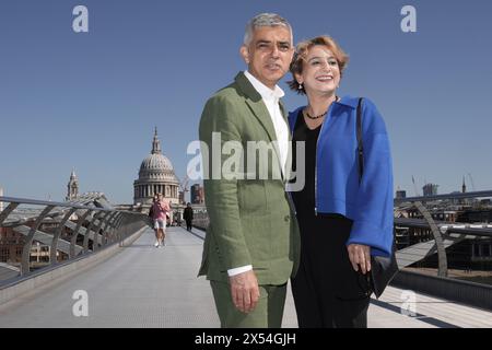 Sadiq Khan, Saadiya Khan pose for photographers upon arrival at the ...