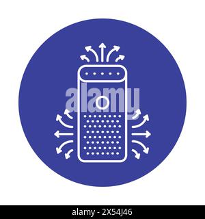 Air ionizer color line icon. Household appliance. Outline pictogram for web page, mobile app, promo Stock Vector