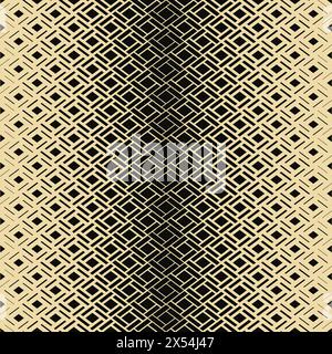 Abstract geometric pattern with squares. A seamless vector background. Black and gold ornament. Graphic modern pattern Stock Vector