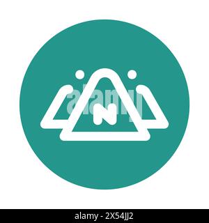 Sodium line black icon. Nutrition facts. White sugar set with piles and cubes. Stock Vector