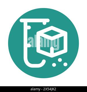 Sugar line black icon. Nutrition facts. White sugar set with piles and cubes. Stock Vector