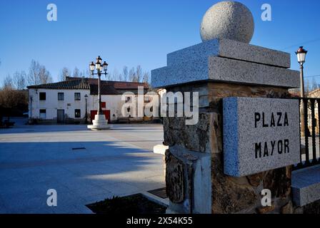 Main square of Gascones, Madrid, Spain Stock Photo