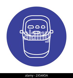 Bread maker black line icon. Kitchen device. Household appliance. Outline pictogram for web page, mobile app, promo Stock Vector