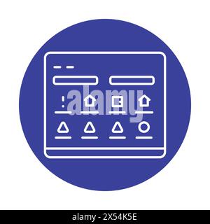 Smart home system color line icon. System intelligent control house.  Outline pictogram for web page, mobile app, promo Stock Vector