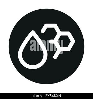 Polyunsaturated fat line black icon. Nutrition facts. Stock Vector