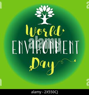 World Environment Day network timeline post, stories design. Stock Vector