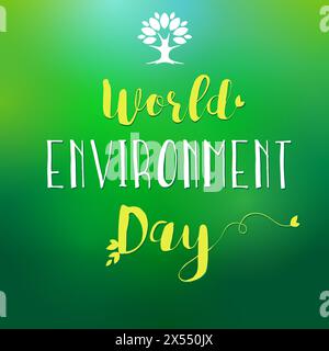 World Environment Day network timeline post, stories design. Stock Vector