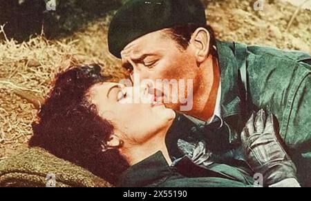 THE SNOWS OF KILIMANJARO  1952 Twentieth Century Fox film with  Ava Gardner as Cynthia Green and Gregory Peck as Harry Street Stock Photo