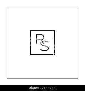 Creative Monogram for Initial Letter RS Logo - Minimal Vector Logo Template for alphabet R & S Stock Vector