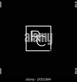 Initial RC Vector Logo - Elegant Monogram Template for letter R and C for your Business Stock Vector