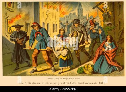 events, Strasbourg, Franco-Prussion war, 1870-1871, ARTIST'S COPYRIGHT HAS NOT TO BE CLEARED Stock Photo