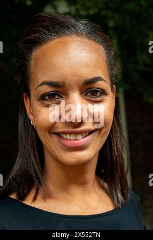 Portrait Beauty Colored Woman Portrait and Headshot of a Beautifull Colored Woman. Black Is Beautifull Tilburg, Netherlands. MRYES Tilburg Spoorzone Noord-Brabant Nederland Copyright: xGuidoxKoppesxPhotox Stock Photo