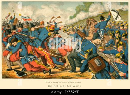 events, Franco-Prussion war, 1870-1871, ' battle of Wörth ', ARTIST'S COPYRIGHT HAS NOT TO BE CLEARED Stock Photo