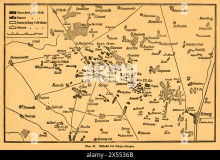 geography / travel, Germany, France, Franco-Prussian War, plan of the battle of Loigny and Poupry, ARTIST'S COPYRIGHT HAS NOT TO BE CLEARED Stock Photo