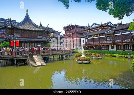 Shanghai, China - May 03, 2024; Yu Garden (Garden of Happiness)  an extensive Chinese garden located beside the City God Temple. Stock Photo