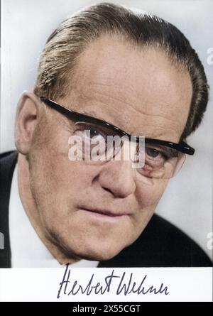 Wehner, Herbert, 11.7.1906 - 19.1.990, German politician (SPD), ADDITIONAL-RIGHTS-CLEARANCE-INFO-NOT-AVAILABLE Stock Photo