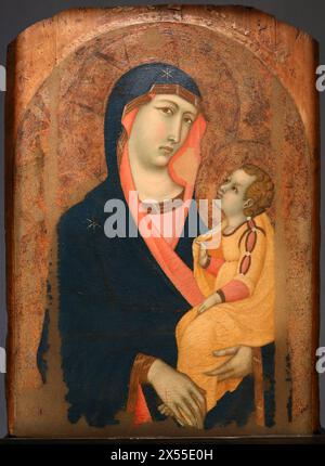 Pietro lorenzetti, madonna col bambino, 1310-15 ca. (castiglione d'orcia, Virgin and child Stock Photo