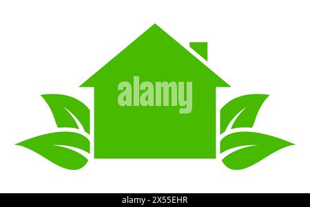 Eco house icon. Vector illustration Stock Vector