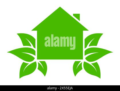 Eco house icon. Vector illustration Stock Vector