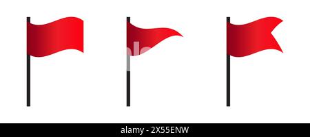 Red flag icon. Vector illustration Stock Vector