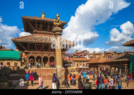 January 5, 2020: Patan Durbar Square located at the center of the city of Lalitpur in Nepal. It is one of the three Durbar Squares in the Kathmandu Va Stock Photo