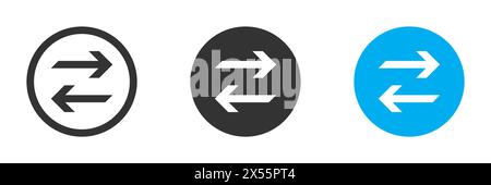 Swap icon isolated on a white background. Vector illustration Stock Vector