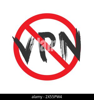 No vpn icon icon. Vector illustration Stock Vector