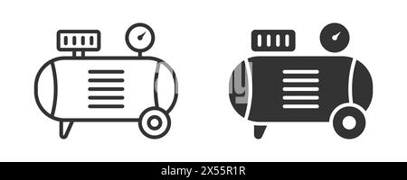 Air compressor icon. Vector Illustration Stock Vector